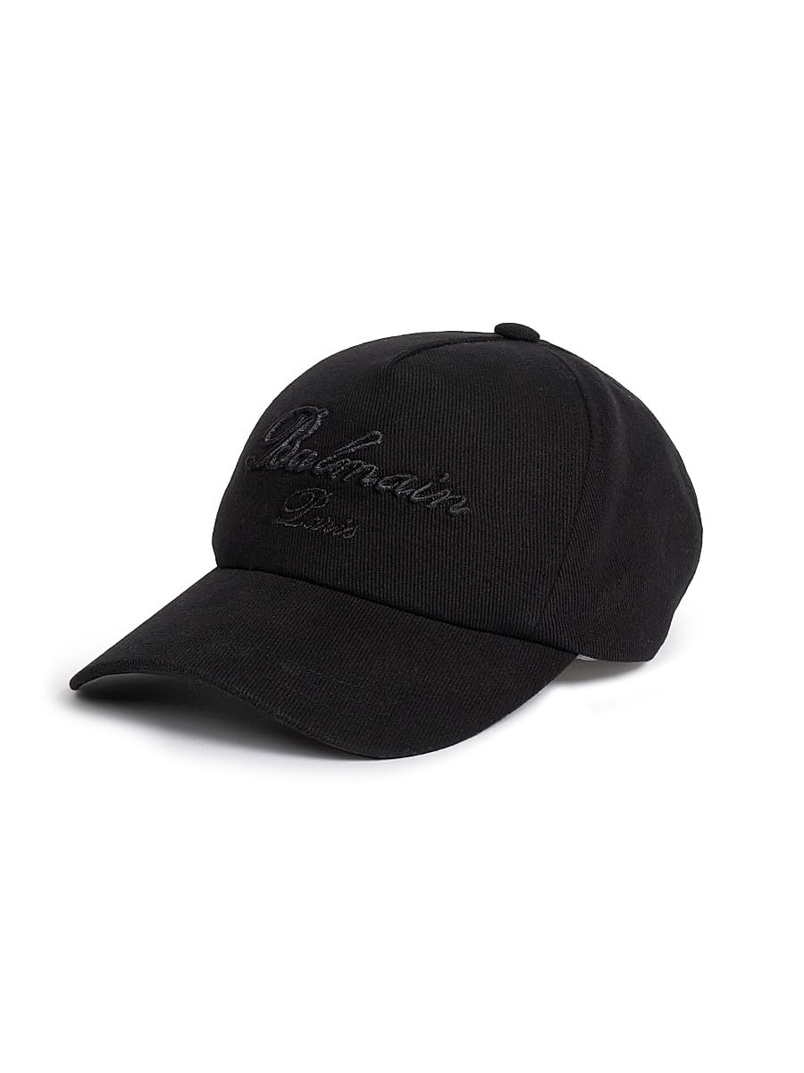 Balmain, Logo Signature Cotton Baseball Cap, Black