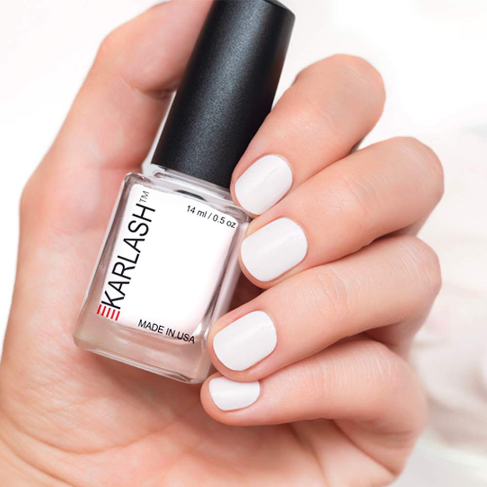 Karlash Super White Nail Polish 0.5 ounce Long-lasting and Smooth Application