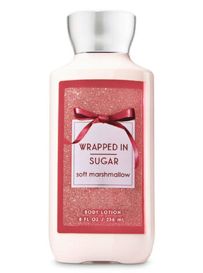 Bath and Body Works Wrapped In Sugar Shea Vitamin E Lotion Original Tall Slender Bottle 8 Ounce
