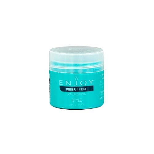 Enjoy Fiber Styling Gel, Firm Flexible Hold, Matte Finish, Easy Rinse, Castor Oil infused, Color-Safe, For Men & Women, 2.1 Oz