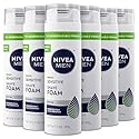 NIVEA MEN Sensitive Shave Foam with Vitamin E, Soothing Chamomile and Witch Hazel Extracts, 6 Pack of 7 Oz Cans