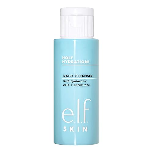 e.l.f. SKIN Holy Hydration! Daily Cleanser Mini, Face Cleanser For Washing Away Excess Oil, Impurities & Makeup, Made With Hyaluronic Acid, Vegan