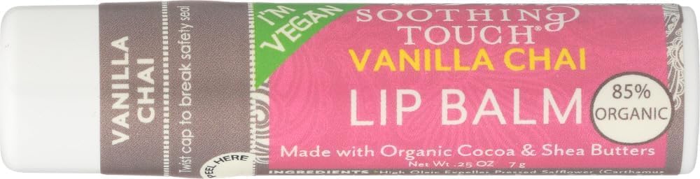Soothing Touch Lip Balm - Vegan Vanilla Chai - Case of 12-0.25 oz Beauty and Personal Care Soothing Touch