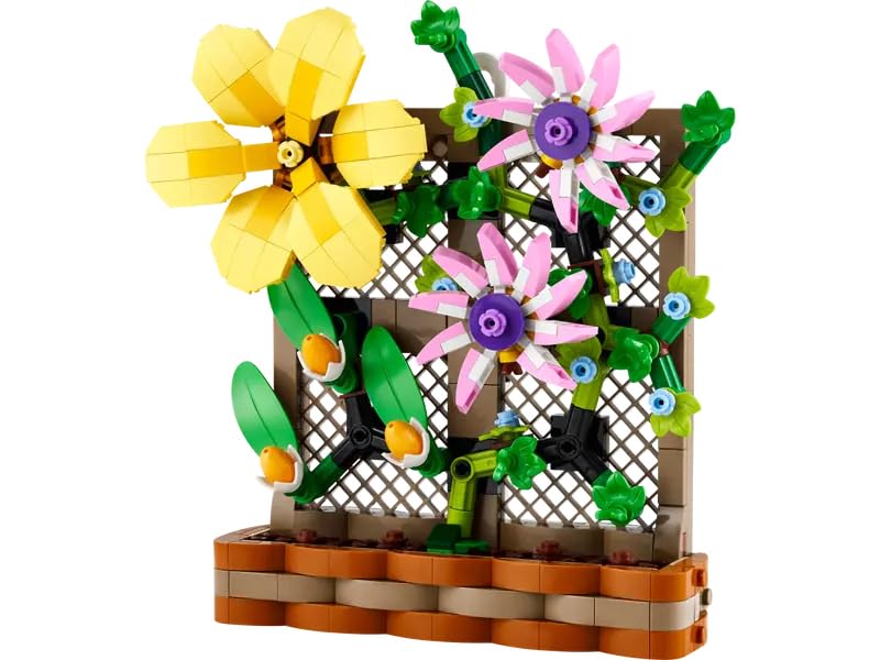 LEGO Flower Trellis Display 40683 - Spring Floral Home Decor Set with Vibrant Blooms and Trellis Detailing for Kids and Adults (440 pcs)