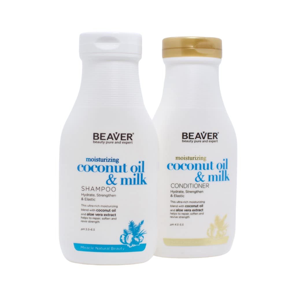 BEAVER Moisturizing Coconut Oil & Milk Shampoo AND Conditioner 730 ml