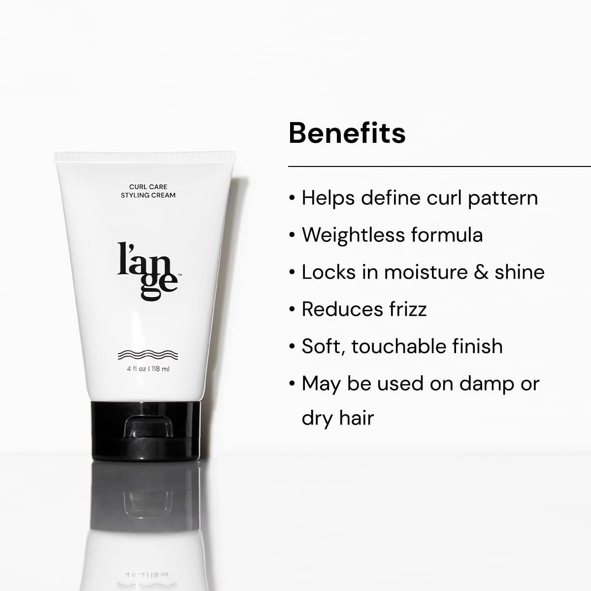 L'ANGE Hair Styling Cream for Curly Hair, Defines and Enhances Curl Pattern, Hydrates , Reduces Frizz, Sulfate, Paraben and Silicone Free, 8 oz
