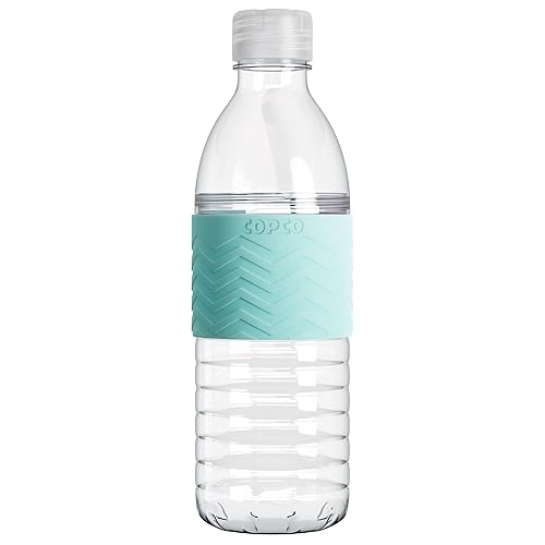 Copco Hydra 16.9 oz Water Bottle with Leak-Proof Lid - Tritan Reusable with Textured Grip Sleeve - BPA-Free, Shatter-Resistant, Dishwasher Safe