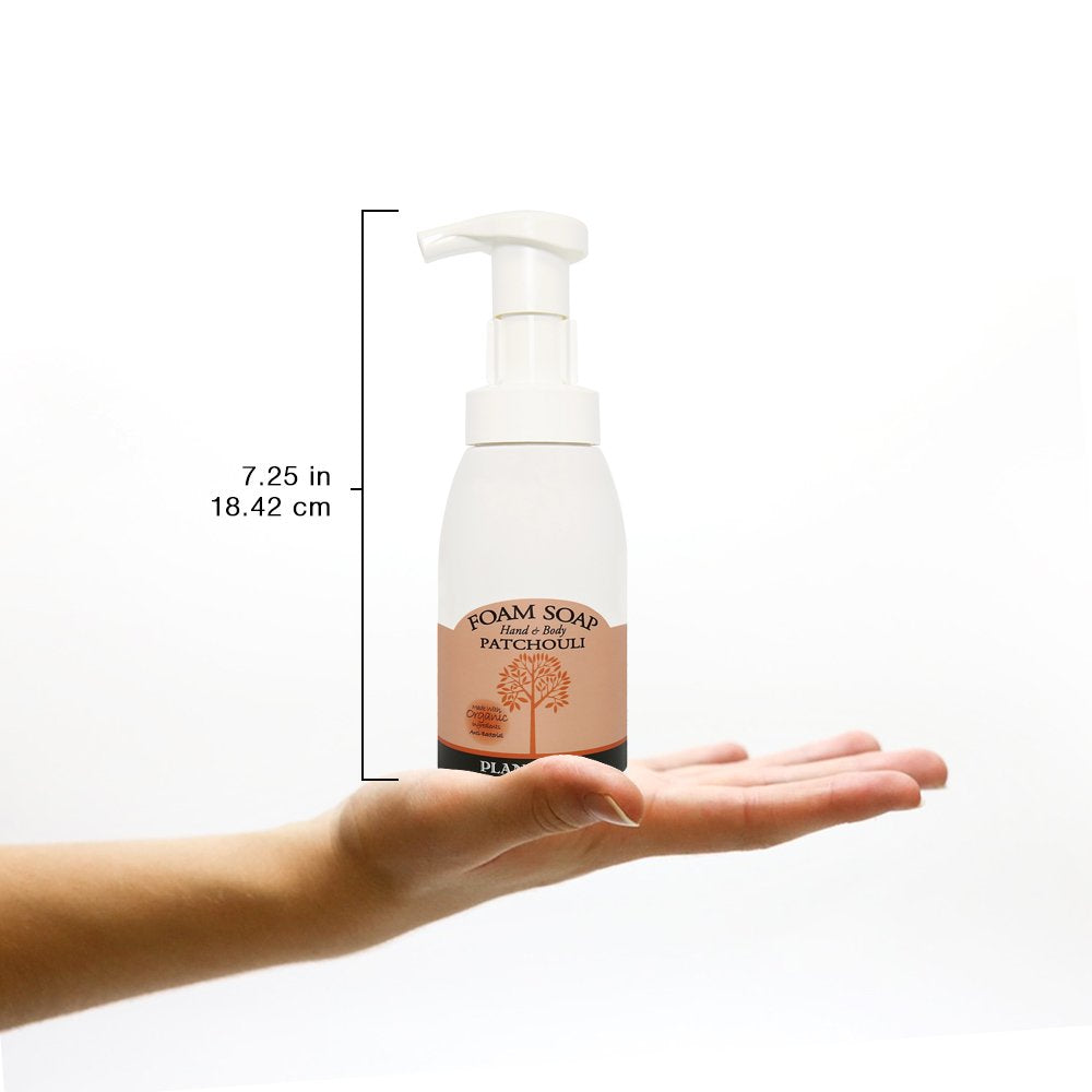 Plantlife Patchouli Foam Soap - Gentle, Moisturizing, Plant based Foam Soap - Ideal for use as a Hand & Body wash, Shaving Cream, and Foaming Fun
