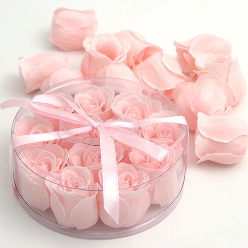 Rose Scented Pink Rose Soaps (Set of 12) Beauty & Personal Care Wrapables