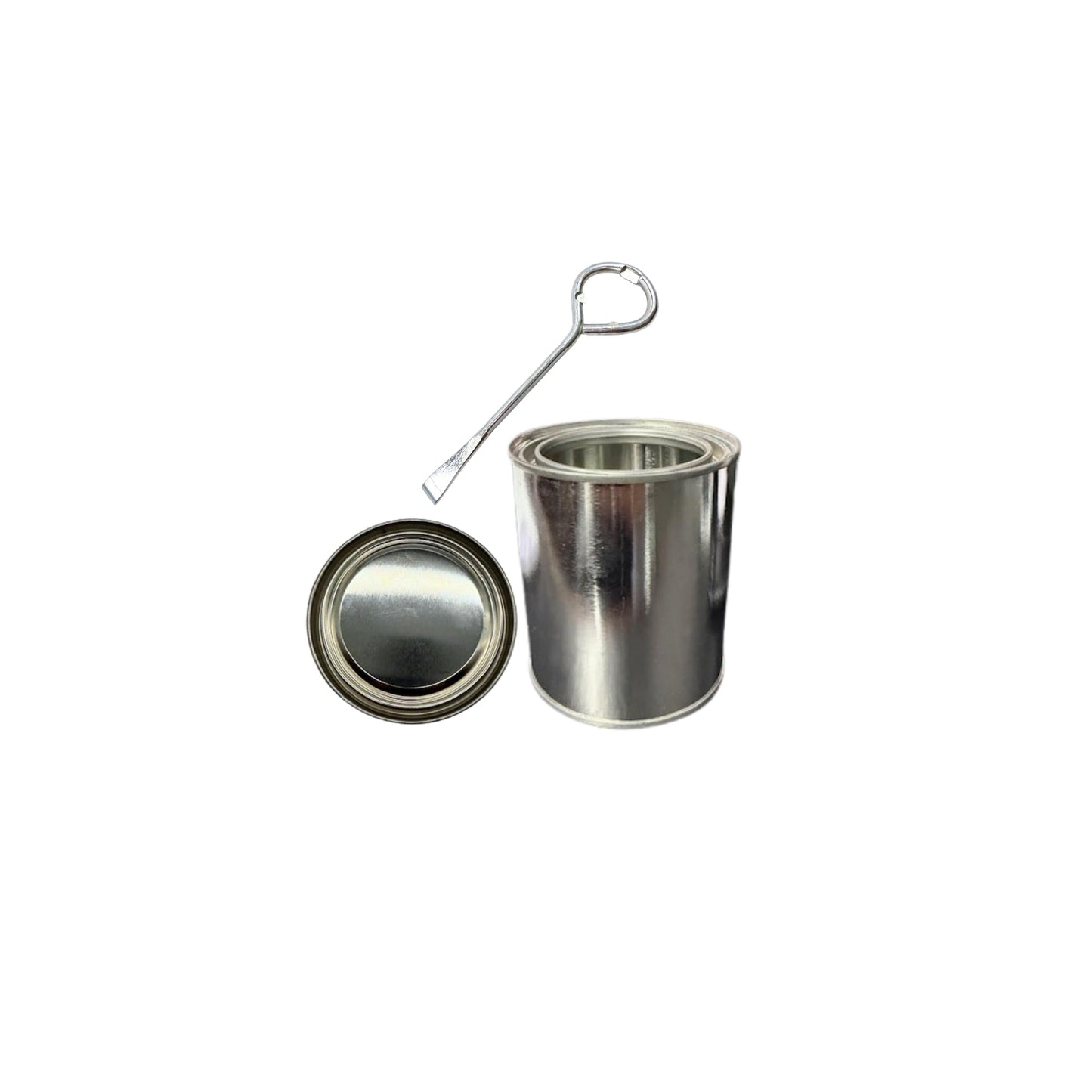 Blysk Empty Metal Cans with Lids - 16 oz/Pint Size, Unlined, Airtight Seal, Can Opener Included 6 Pack