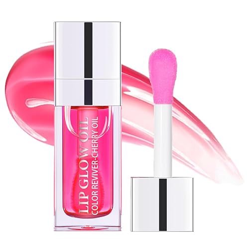 Fovcos Hydrating Lip Glow Oil, Moisturizing Lip Glow Oil, Lip Plumper Gloss, Transparent Lip Gloss, Lip Oil, Plumping Lip Oil, Lip Balm, Tinted Lip