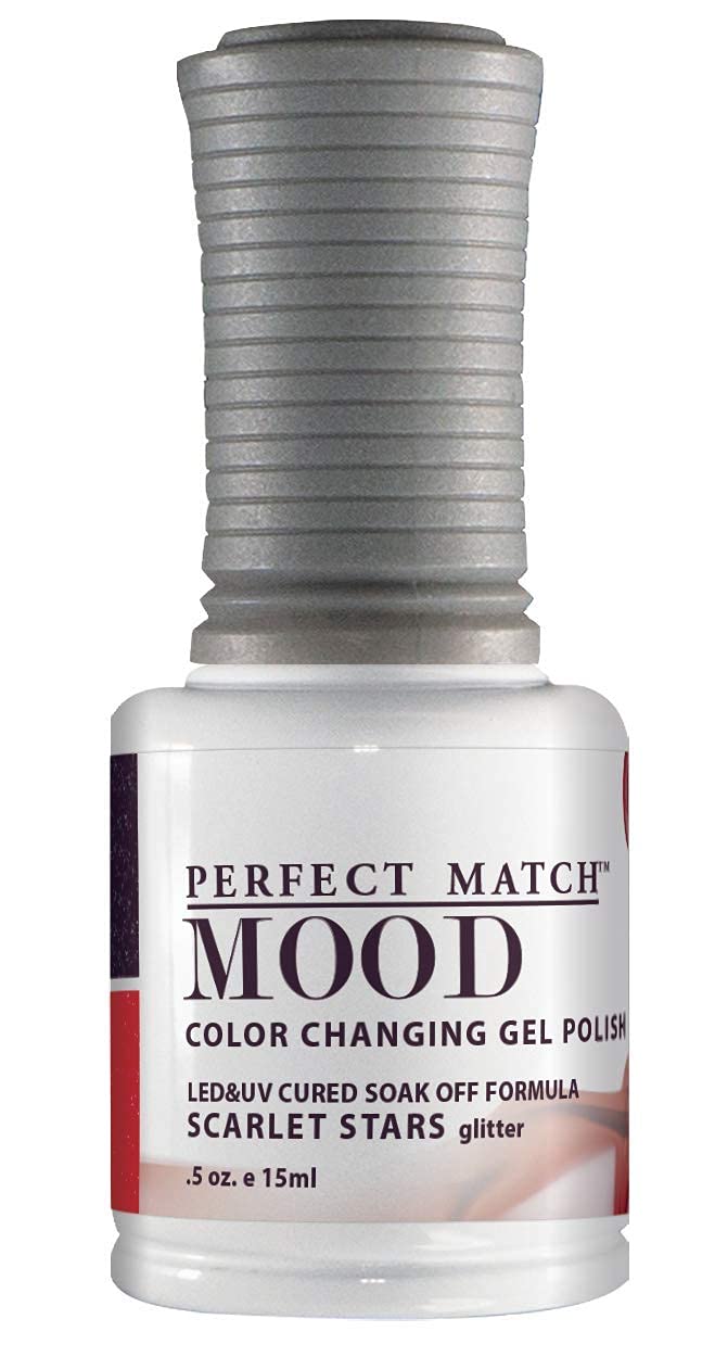 LeChat Perfect Match Mood Gel Polish, Scarlet Stars, 0.5 Fl Oz (MPMG13) Beauty & Personal Care LECHAT