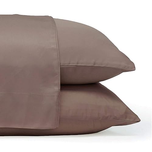 Cariloha Classic 2-Piece Twill Pillowcase Set | Beach Linen | King | Viscose Material | Allergy Resistant, Thermal-Regulating & Extra Soft