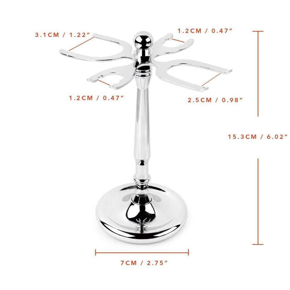 Mrisata 4 Prong s and Shave Brush Stand, Shaving Brush Holder Stand Tool, Shaving Accessories for Man, Holder, Holds 2 Double Safety s and 2 Shave Beauty and Personal Care Mrisata