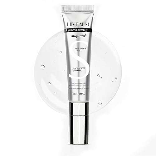 Peptide Lip Treatment Butter Balm: Mini Plumping Gloss Set for Dry Care, With Hyaluronic Acid and Mask Overnight for Glowy Skin, Travel Size Night