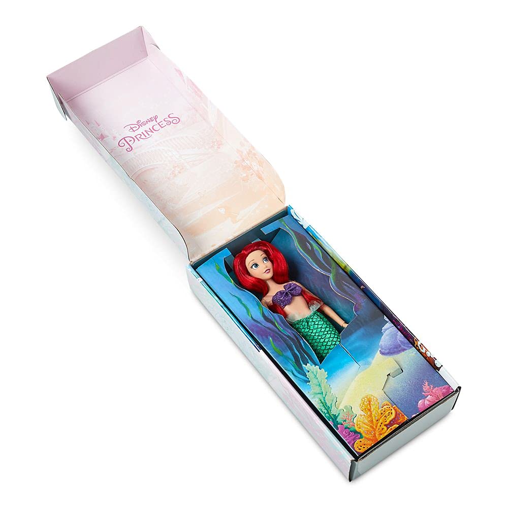 Disney Store Official Disney Princess Classic Doll (Ariel from The Little Mermaid), 11 Inches, Includes Brush with Molded Details, Fully Posable Toy…