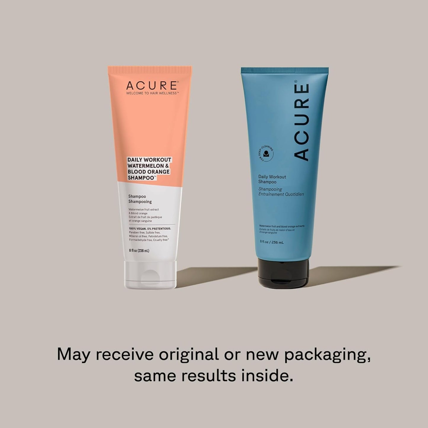 Acure Daily Workout Watermelon Shampoo & Conditioner - Lightweight Hydrating & Clarifying Shampoo and Conditioner for Women & Men w/Oily, Damaged Hair