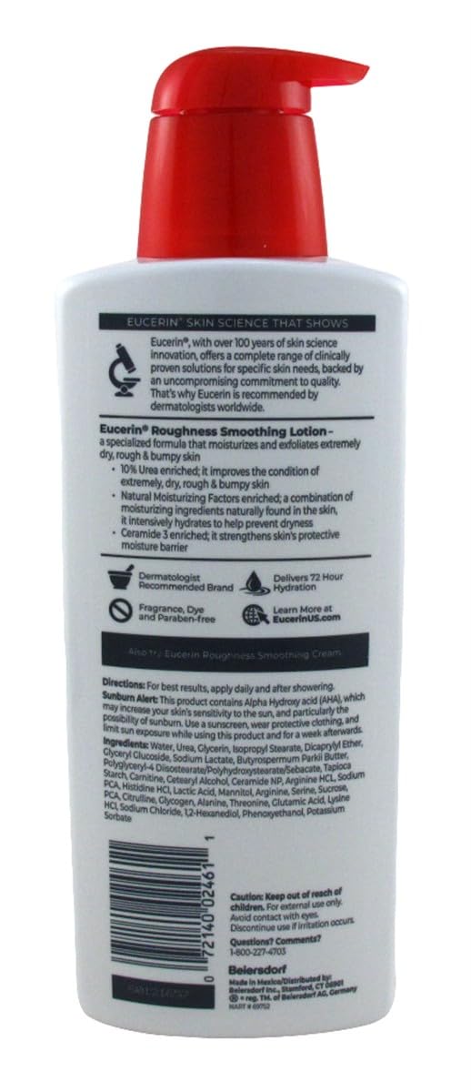 Eucerin Lotion Roughness Smoothing Dry Skin 16.9 Ounce (Pack of 6)