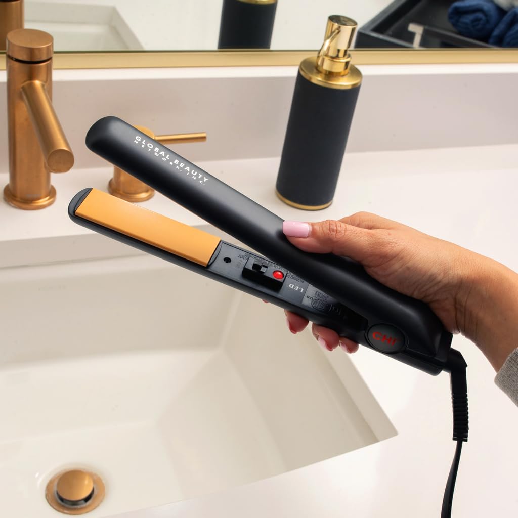 CHI Original 1" Ceramic Hair Straightener Flat Iron for Styling, Advanced Ceramic Technology for Frizz-Free Smooth Shine, Floating Plates for Easy Beauty and Personal Care CHI
