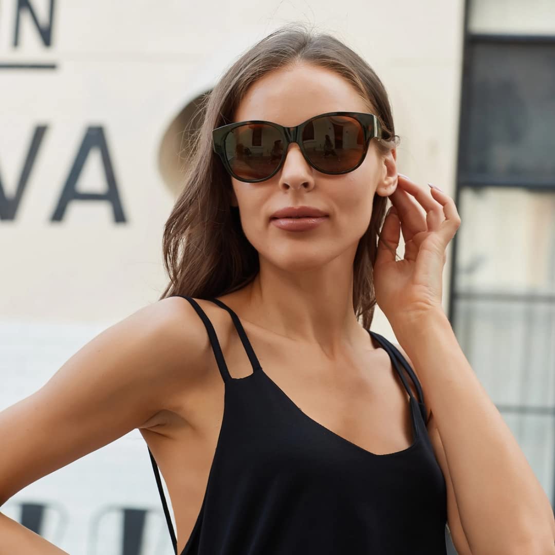 Face Shadow Polarized Sunglasses Fit Over Glasses, Oversized Sunglasses for Women to Go Over Prescription Glasses 100% UV Protection Unltra