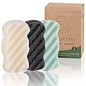 KECUCO 3 Pcs Natural Konjac Facial Sponges for Women and Girls, Gentle Facial Sponge for Cleansing and Makeup Removal, Bath Sponge for Babies