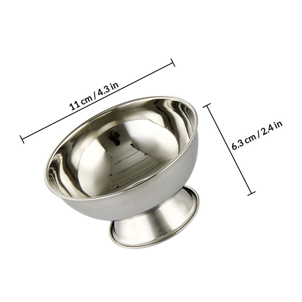 NULYLU Stainless Steel Shave Bowl for Men Large 11cm Reusable Shaving Cup with Footed Design Sturdy Metal Shaving Soap Mug and Men's Grooming Supplies Beauty and Personal Care NULYLU