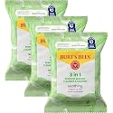 Burt’s Bees Soothing, Fragrance Free Facial Towelettes for Sensitive Skin, Aloe Vera, 100% Plant Based Cloths; 99% Natural Origin; Removes Makeup