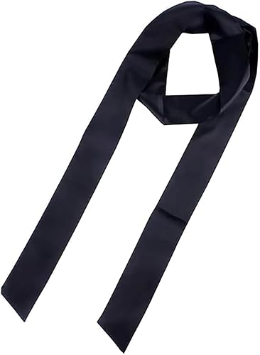 Tangseajiao 1 Pc Black Satin Belt, Ribbon Long Sash Belt for Dress, Wedding,Birthday, Special Occasion Accessories for Ladies, Women