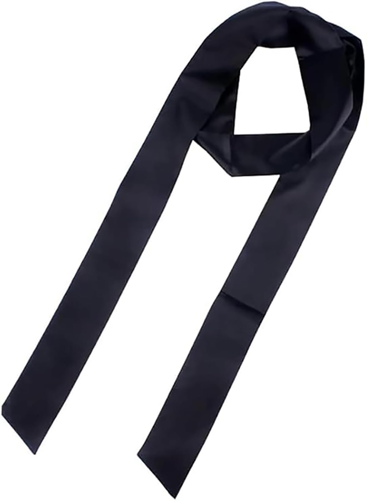 Tangseajiao 1 Pc Black Satin Belt, Ribbon Long Sash Belt for Dress, Wedding,Birthday, Special Occasion Accessories for Ladies, Women