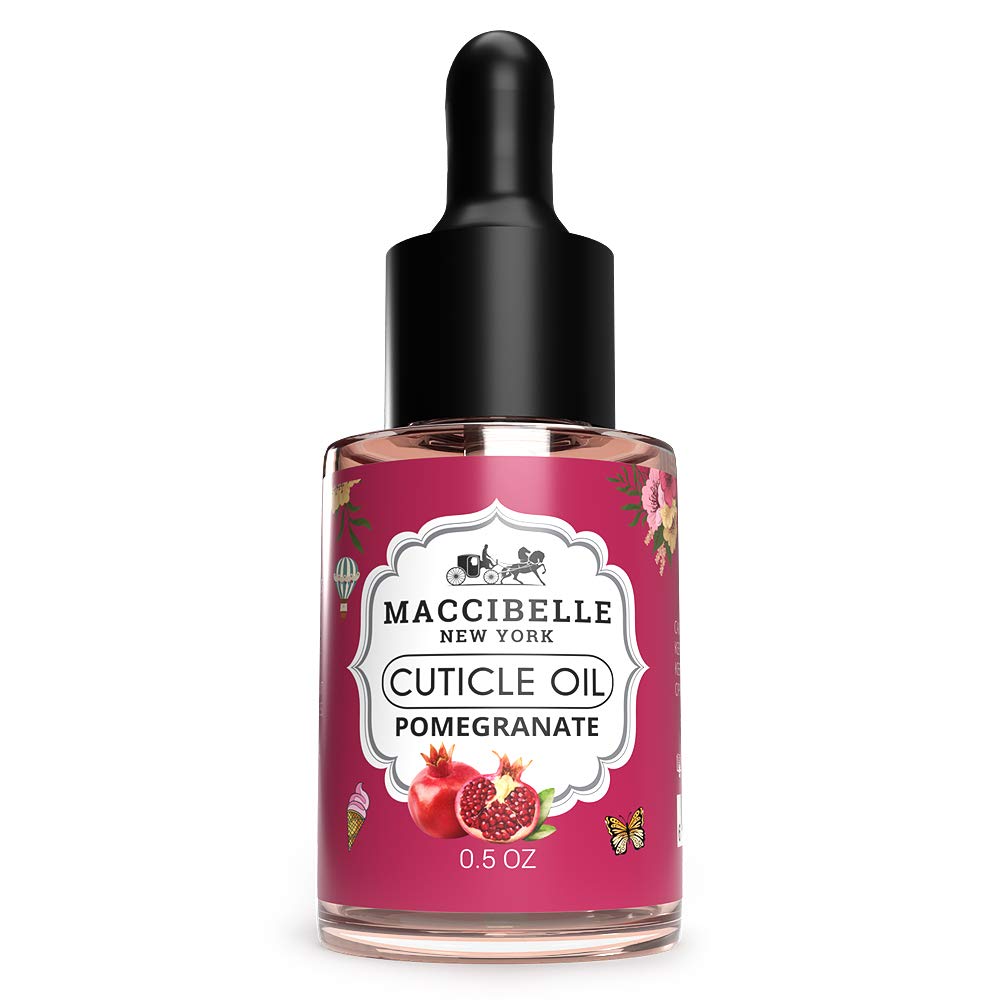 Maccibelle Cuticle Oil 0.5 oz for Dry Cracked Cuticles (Pomegranate)