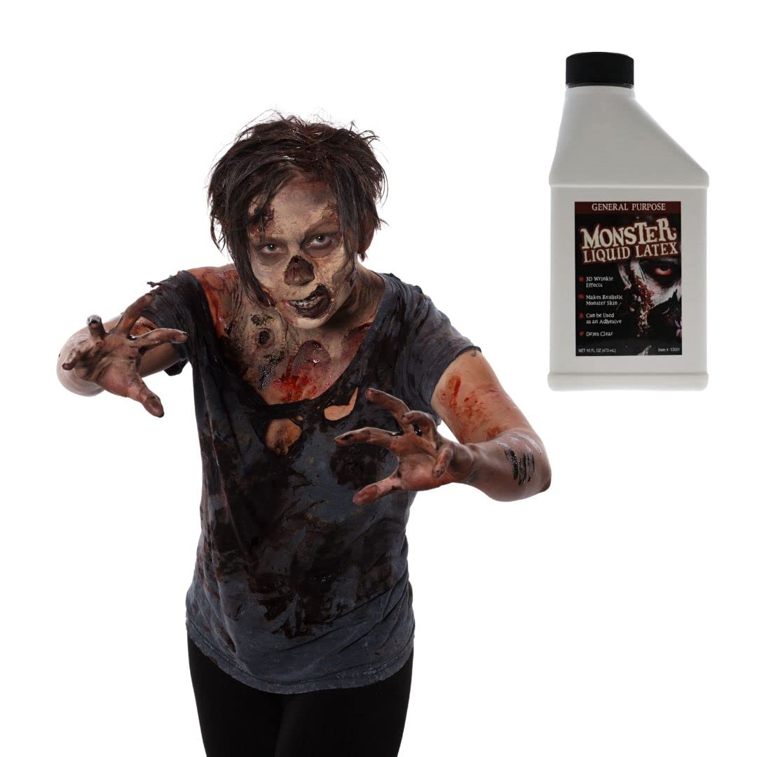 FX Monster Liquid Latex (2 Pack) For Halloween Costume, Zombie, Vampire, Monster Make Up & Dress Up, Special Effects, Parties and Cosplay, Face