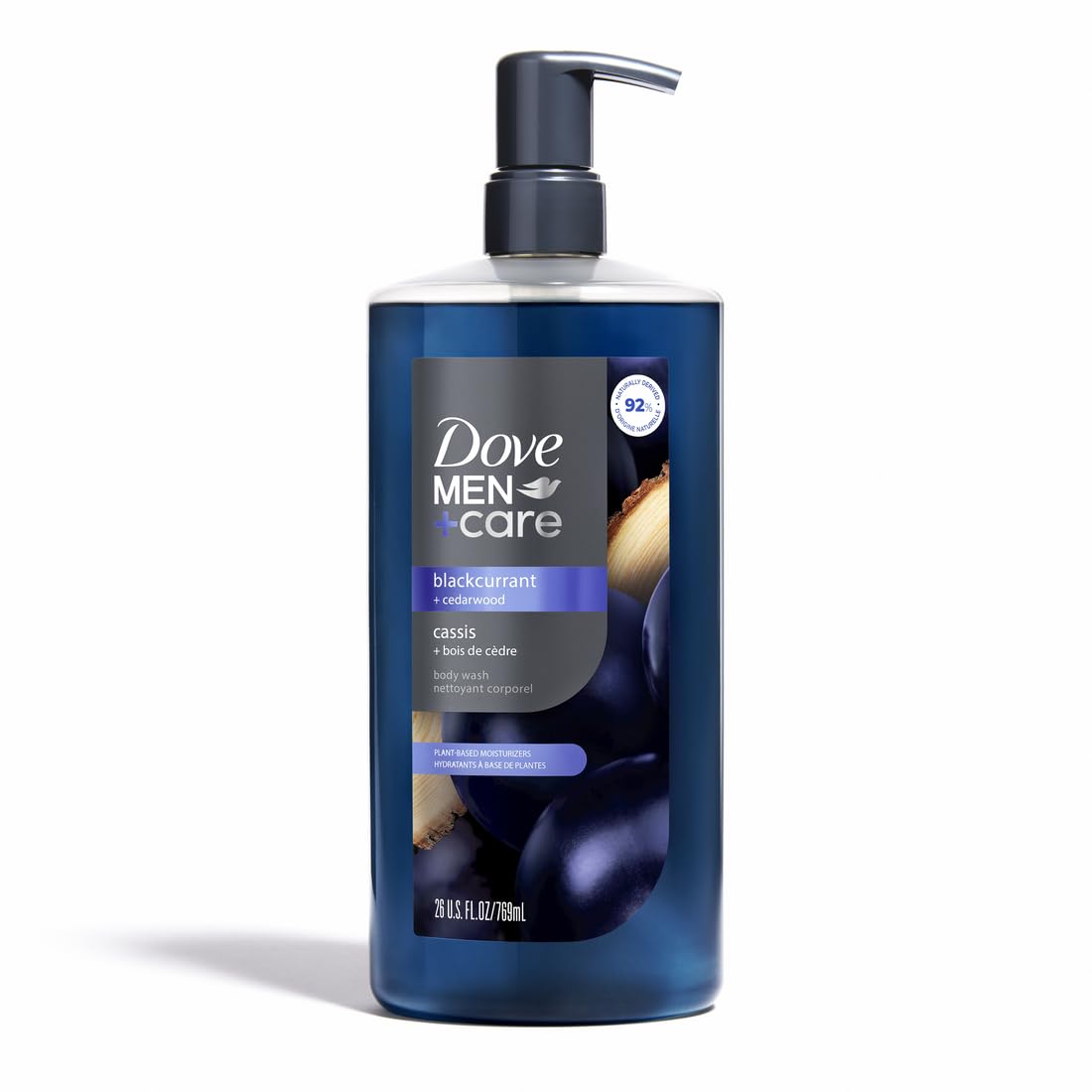 DOVE MEN Blackcurrant + Cedarwood Moisturizing Body Wash | #1 Dermatologist Body Wash for Men, Sulfate Free, Paraben Free, & Dye Free | 26oz Beauty & Personal Care DOVE MEN + CARE