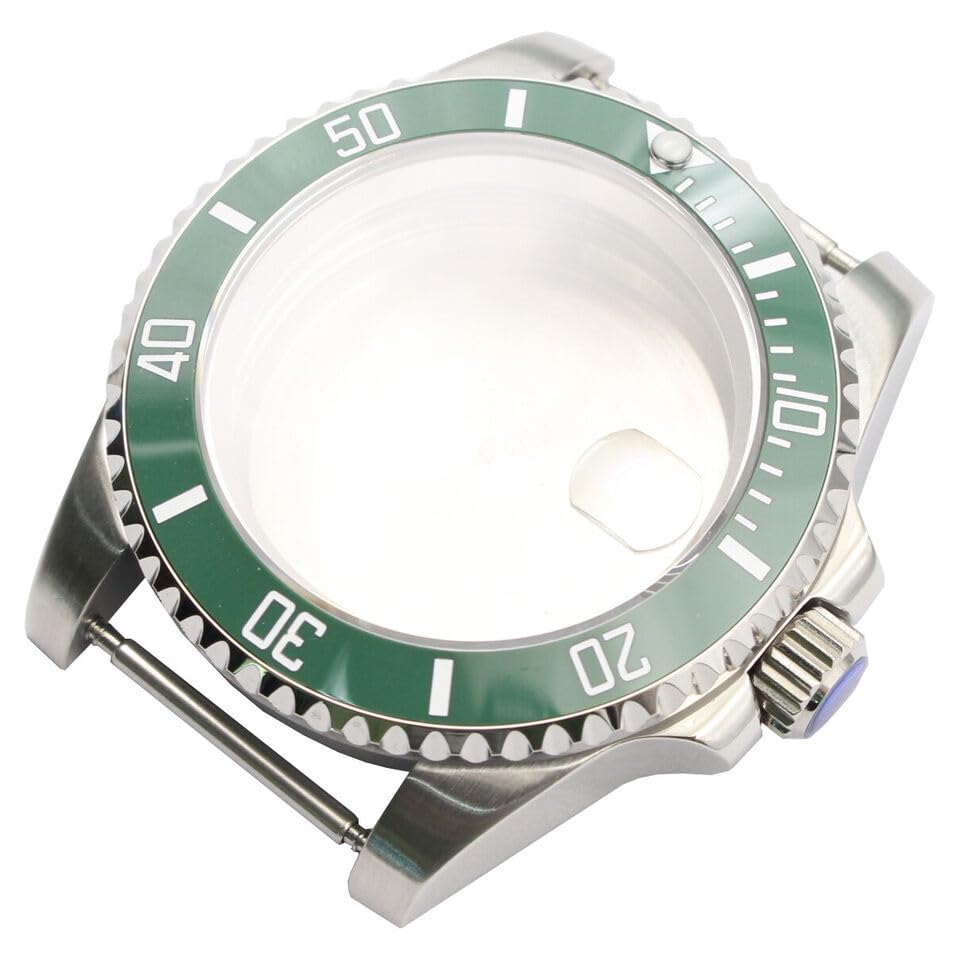Green 40MM Bezel Sapphire Flat Glass Case Fit for NH35/NH36/4R36 Watch Movement Beauty and Personal Care dreeong