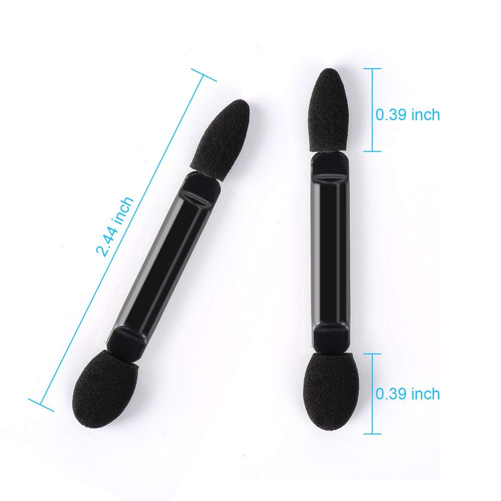 TygoMall Professional Double Head Eyeshadow Brushes Cosmetic Tool 50 Pcs Disposable Dual Sides Eyeshadow Sponge Brushes Makeup Applicator, (Size: 2.44