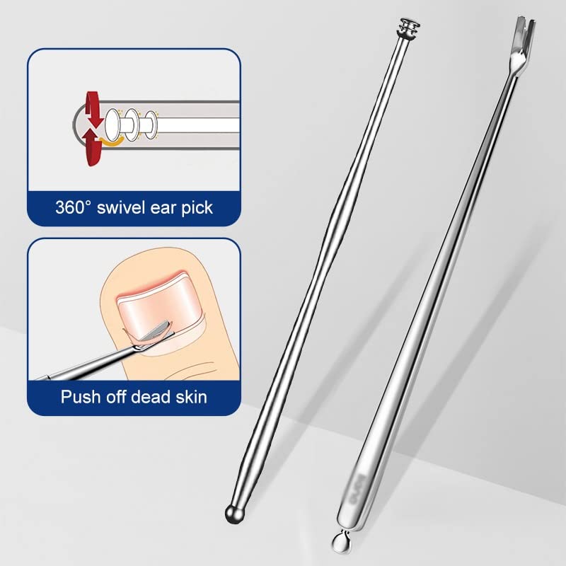 DUYHBAWRS 4 in 1 Eyebrow Trimming Tool Face Care Set Stainless Steel Makeup Dead Skin Push Manicure Tools Beauty and Personal Care DUYHBAWRS