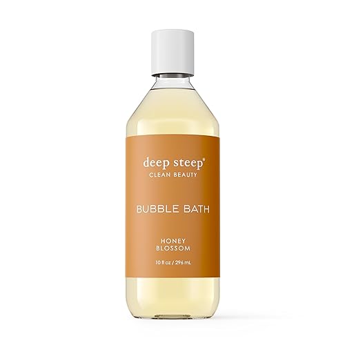 Deep Steep Bubble Bath, Honey Blossom, 10 oz - Soothing Soak with Shea Butter, Argan Oil, Aloe Vera & Coconut Oil - Vegan, Sulfate-Free, PH-Balanced