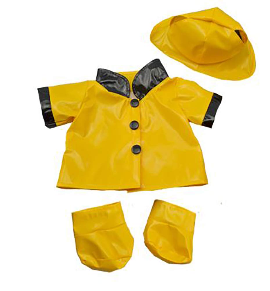 Rain Slicker w/Hat & Boots Teddy Bear Clothes Fits Most 14"-18" Build-A-Bear & Make Your Own Stuffed Animals