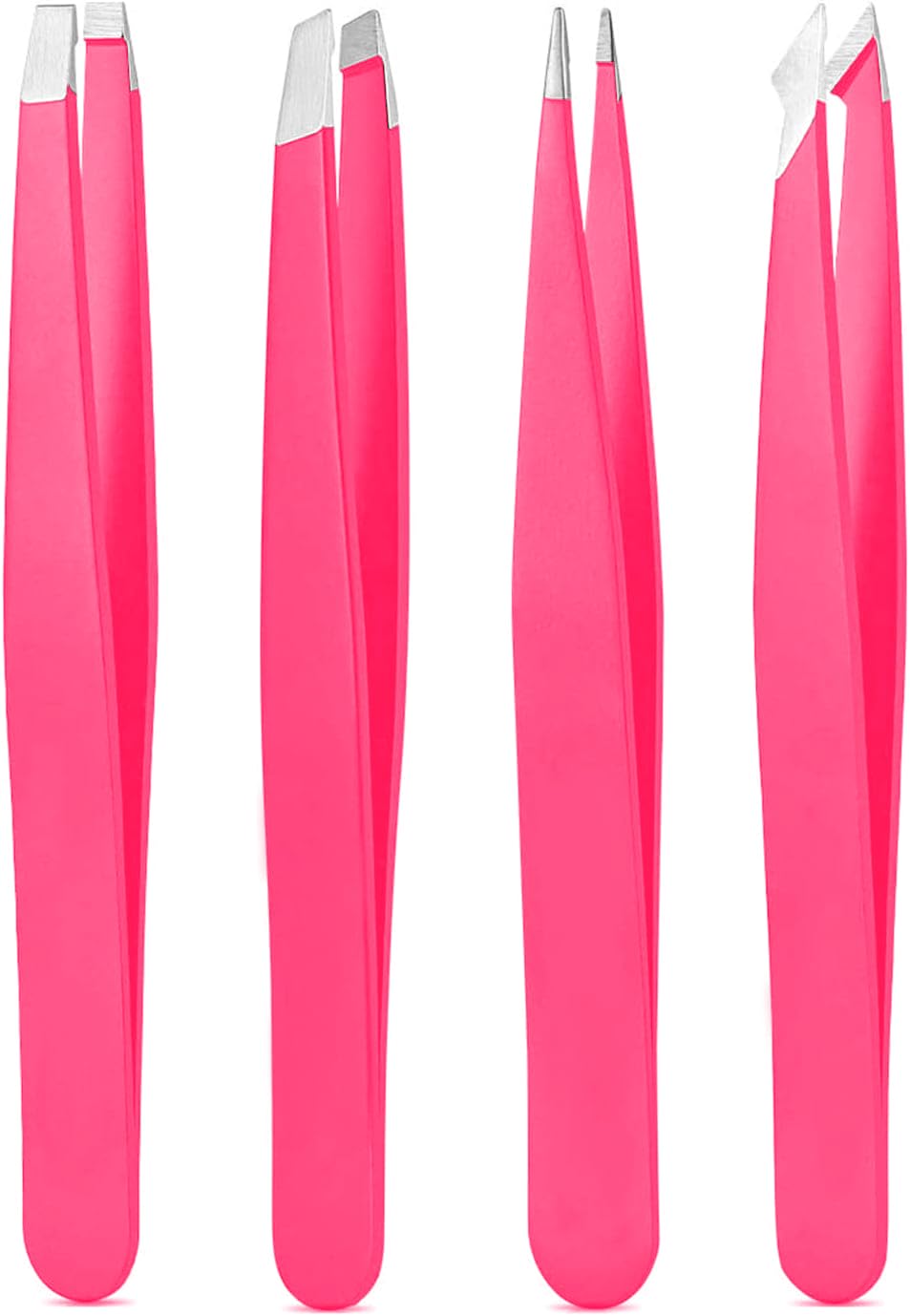 Tweezers Set, High Precision Stainless Steel Eyebrow Tweezers for Facial Hair, Inward Growing Hair and Splinter Remover Kit, Suitable for Women
