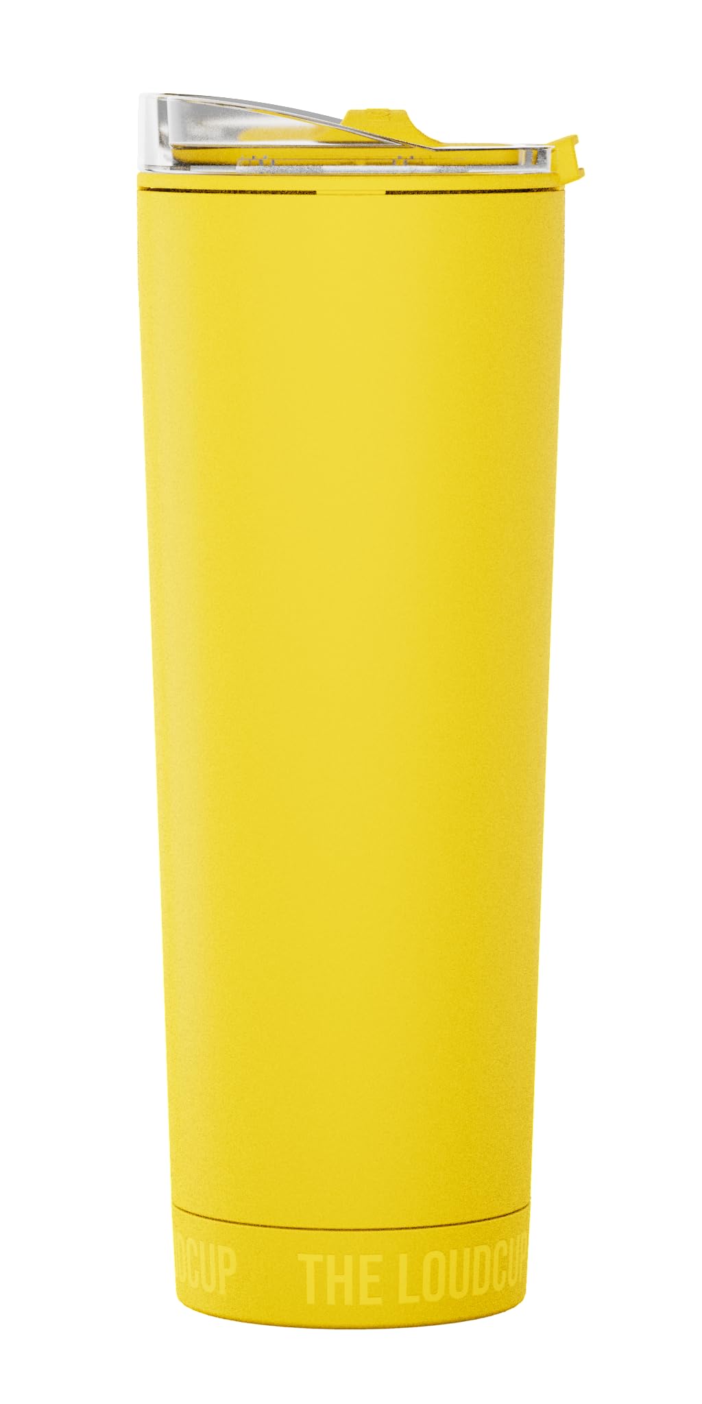 The LoudCup - 23oz Reusable Tumbler & Stadium Horn with Slide-Close Lid (Sunshine Yellow) | Sports Fan Cup, Football & Soccer Match Day Noise Maker