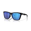 Costa Del Mar Polarized Sunglasses Womens - Panga II Designer Sunglasses For Women with 100% UV Protection - Size 57 - Matte Black/Blue Mirror 580G