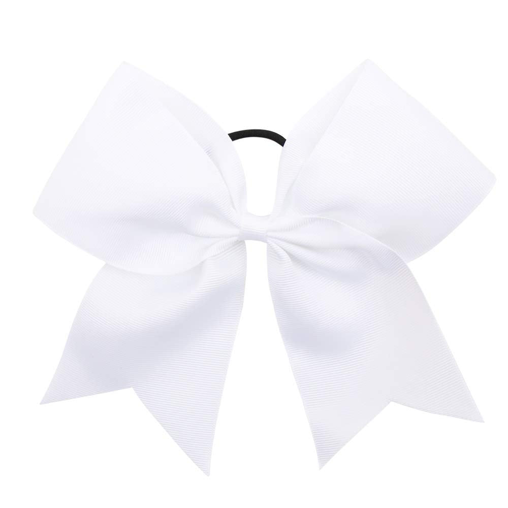 Oaoleer 8inch Jumbo Large Cheer Bows Ponytail Holder Elastic Band Handmade Boutique Hair Accessories for Cheerleading Teen Girls College Women Sports