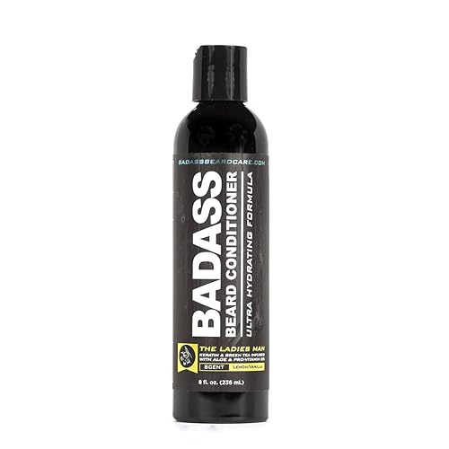 Badass Beard Care Beard Conditioner For Men - THE LADIES MAN, 8oz - Made of Natural Ingredients for A Healthy, Soft, & Itch Free Beard and Mustache