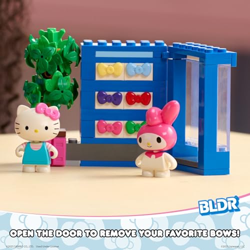 BLDR Hello Kitty and Friends Bow Vending Machine Building Set 0112 with Hello Kitty and My Melody Minifigures - Gift for Kids and Sanrio Fans Ages 8+