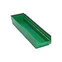 Quantum Storage QSB106 Hanging Plastic Shelf Bin Storage Containers - 23-5/8" x 6-5/8" x 4" - 8 Pack