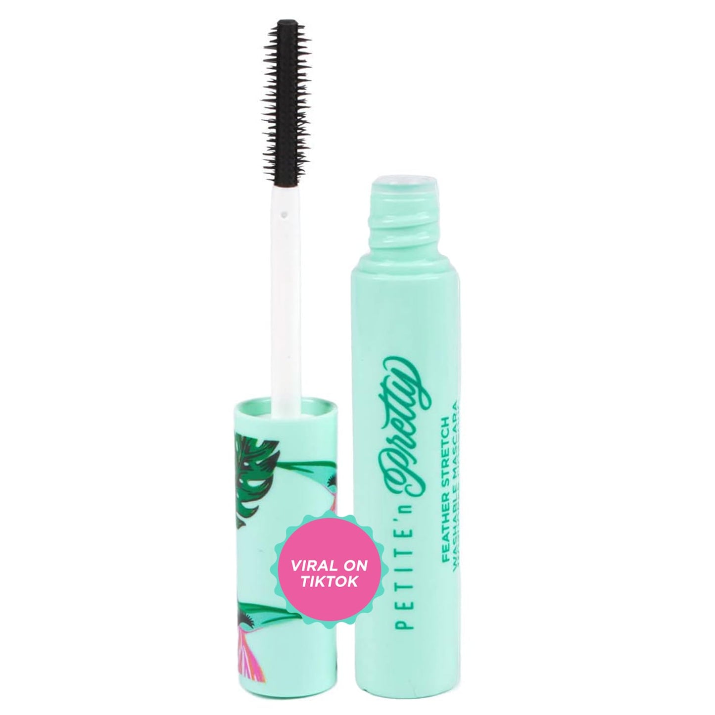 Petite 'n Pretty Feather Stretch Tubing Washable Mascara - Makeup for Kids, Tweens and Teens - Extends lashes, Easy to Apply & Remove - Non Toxic