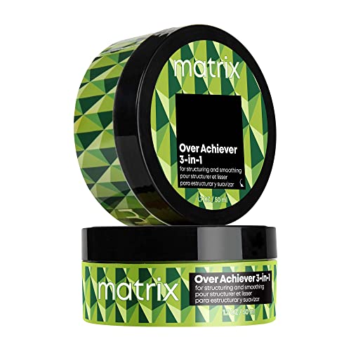 Matrix Styling Over Achiever 3-in-1 Wax For Smoothing & Structuring Hair - Provides Long Lasting Texture & Grip, Reworkable Hold, Spreads Like Cream