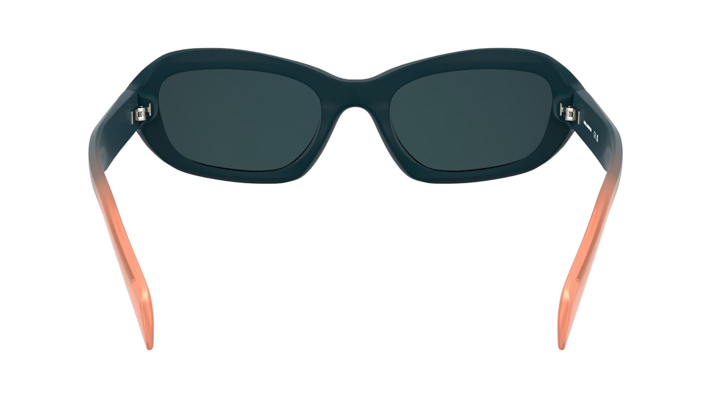 KARL LAGERFELD Unisex Sunglasses, Petrol/Brick, 57