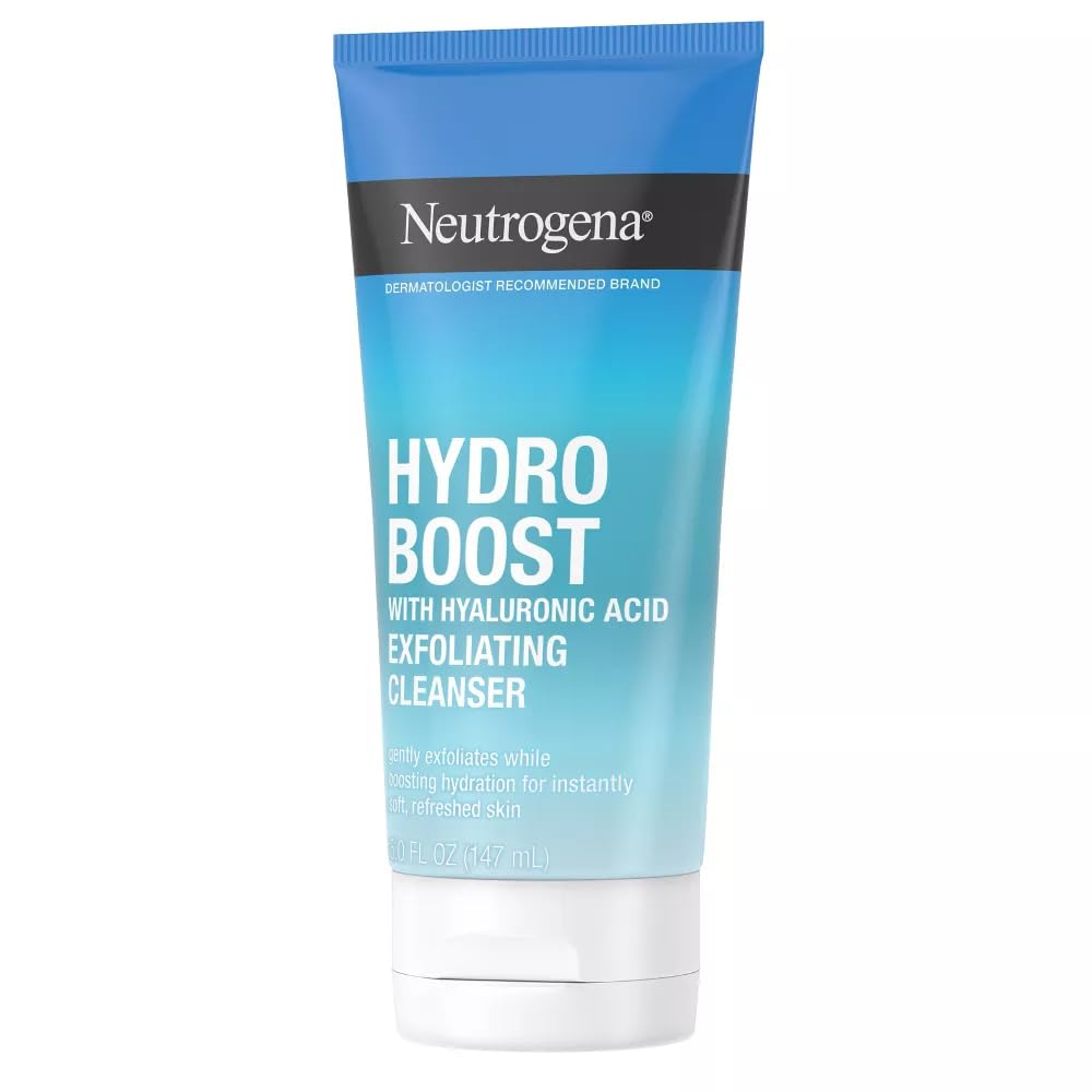 Neutrogena Hydro Boost Gentle Exfoliating Daily Facial Cleanser with Hyaluronic Acid - 5 fl oz White