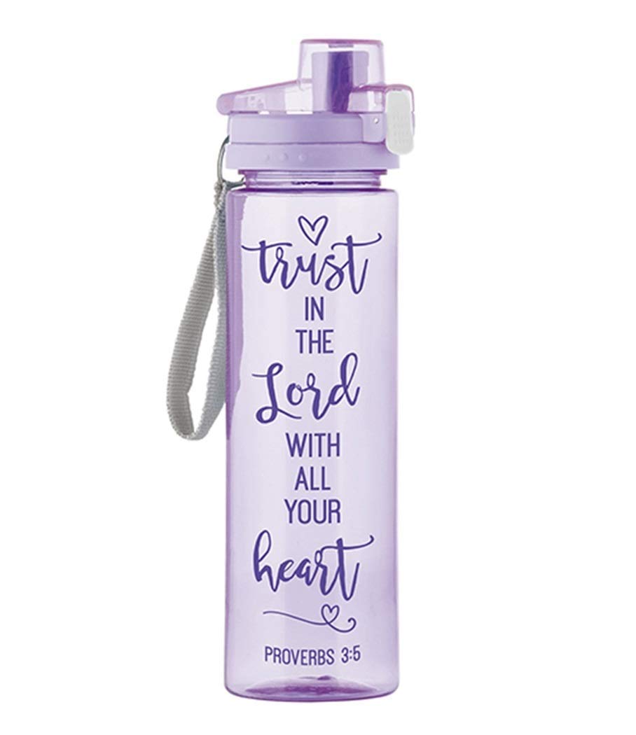 Religious Trust in the Lord With All Your Heart Water Bottle, 24 Ounce