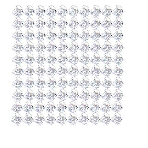 100 Pieces-Pack Mini Hair Claw Clips Plastic Claws Pins Clamps Small Jaw for Girls and Women Gifts(1.0cm clear)